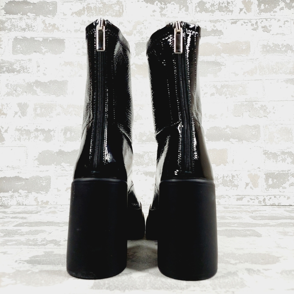 New Free People Double Stack Back Zip Platform Boot i 215 - Picture 6 of 13